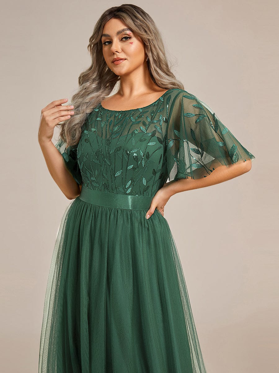 ever SAPHIR|Robes de cérémonie longues à manches courtes et broderies A-Line