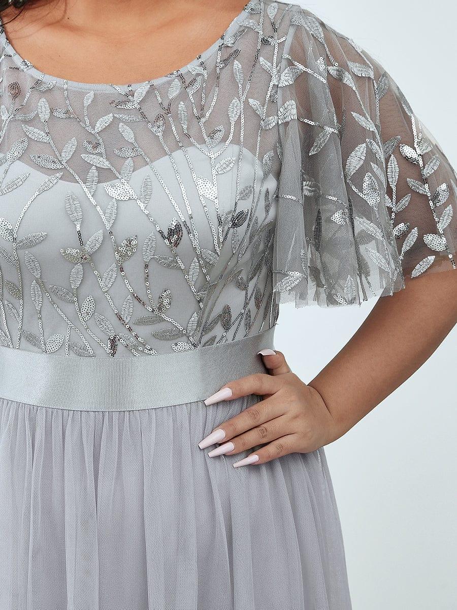 ever SAPHIR|Robes de cérémonie longues à manches courtes et broderies A-Line