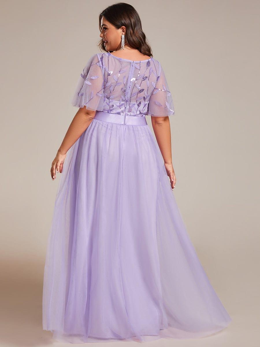 ever SAPHIR|Robes de cérémonie longues à manches courtes et broderies A-Line