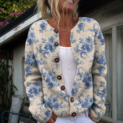 Mathilde | Cardigan boutonné à imprimé floral