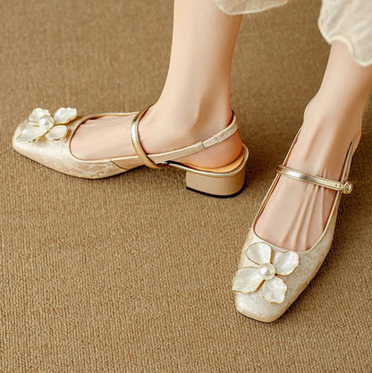 Mathilde – Chaussures élégantes pour femme avec détail floral