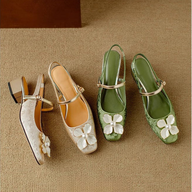 Mathilde – Chaussures élégantes pour femme avec détail floral