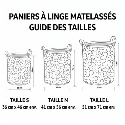 Panier à linge matelassé artisanal – Teckel