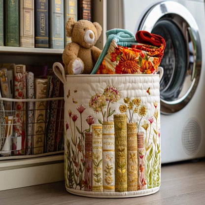 Panier à linge matelassé artisanal – Scènes du quotidien
