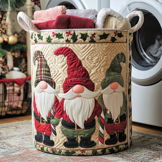 Panier à linge matelassé artisanal – Nains décoratifs