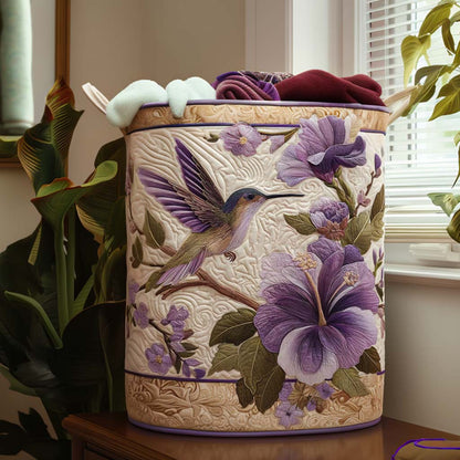 Panier à linge matelassé artisanal – Colibri