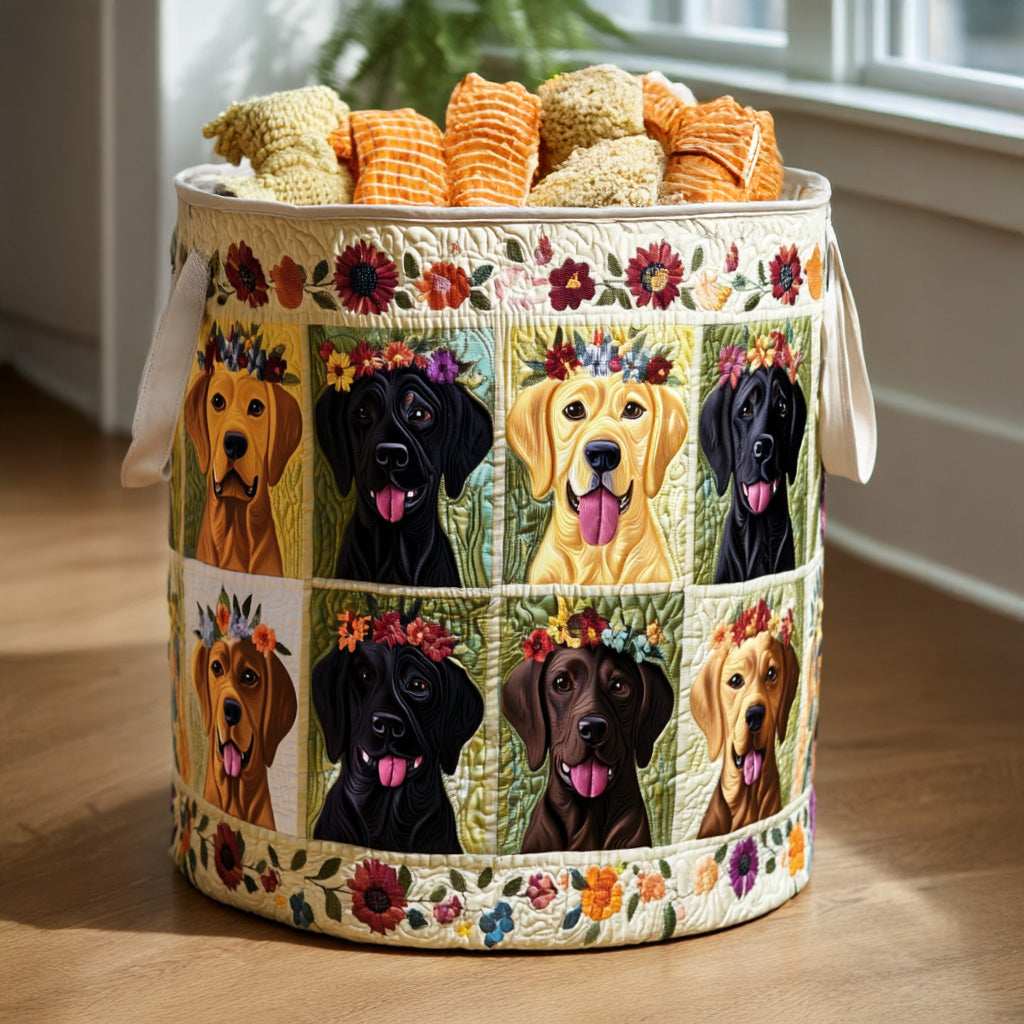 Panier à linge matelassé artisanal – Labrador