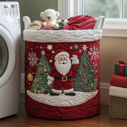 Panier à linge matelassé artisanal – Père Noël