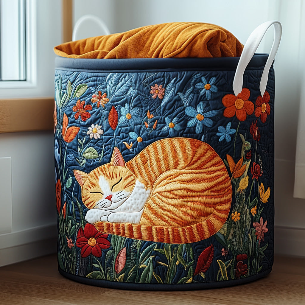 Panier à linge matelassé artisanal – Calme ensoleillé